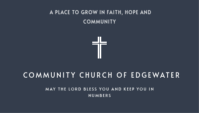 紫色 Community Church Business Card Template - Page 1