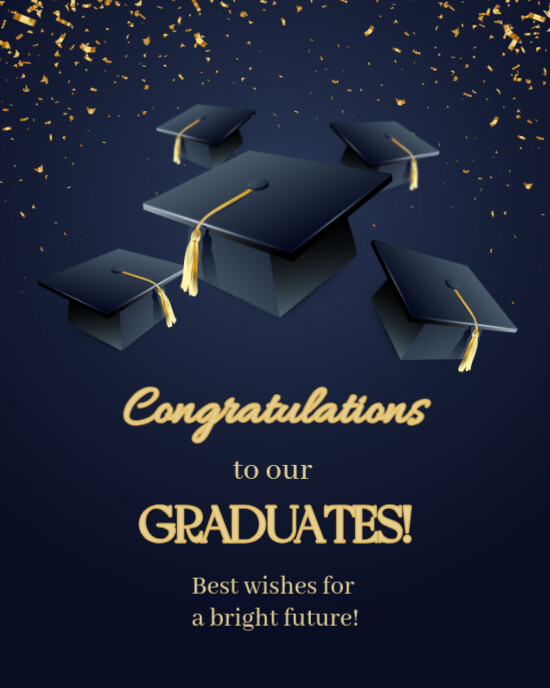 Congrats Grad Pretty Design Modern & Minimal Congratulations On Your Graduation Instagram Portrait ...