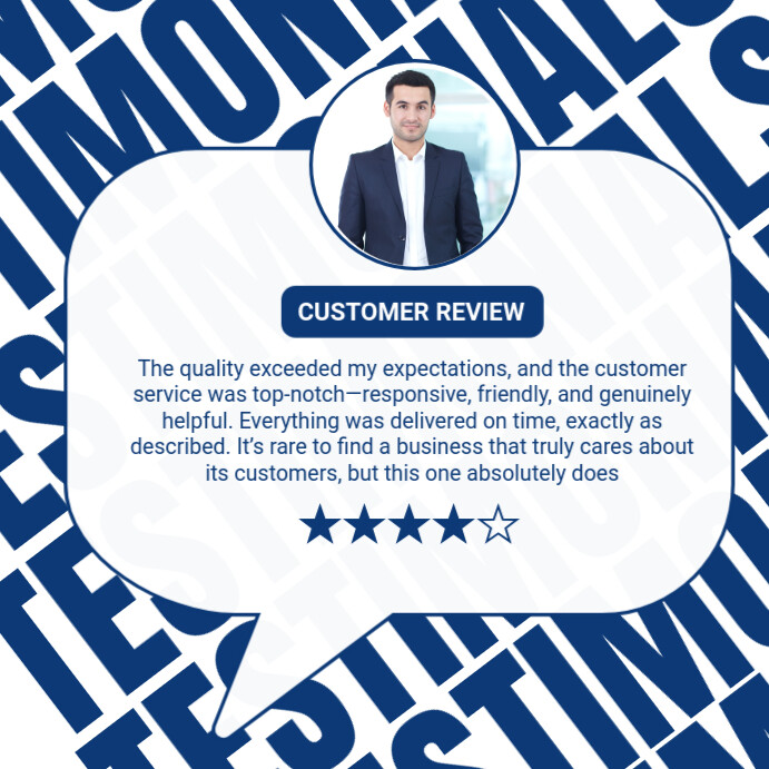 Modern & Minimal Customer Review Template Instagram Post
