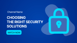 Modern & Minimal Cyber Security Thumbnail - Blue & White | Choosing The Right Security Solutions You YouTube-miniature template