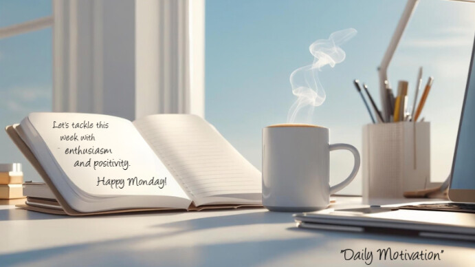Modern & Minimal Daily Motivation Tampilan Digital (16:9) template
