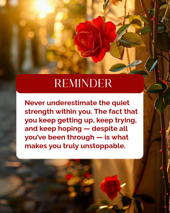 Modern & Minimal Daily Quote Reminder Template Instagram Portrait