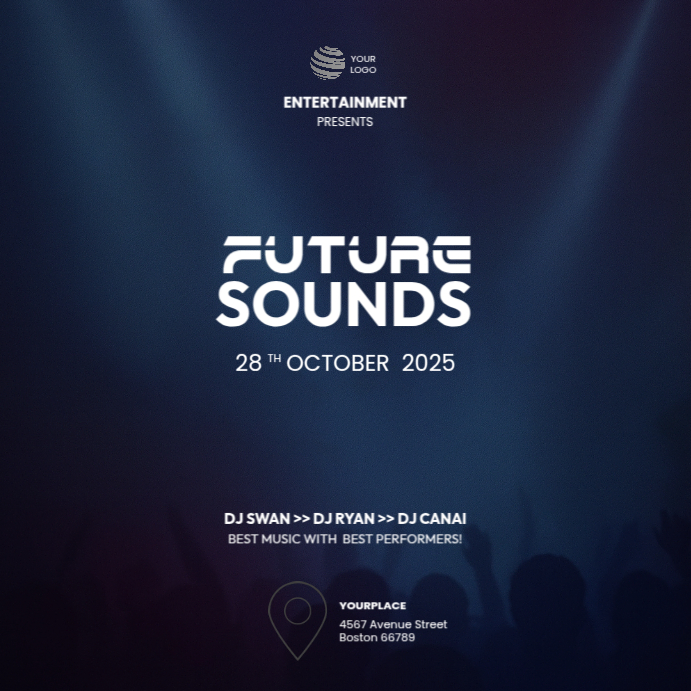 Modern & Minimal Dark Party Pos Instagram template