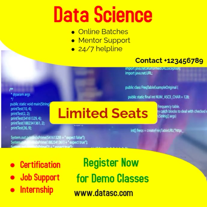 Copy of Modern & Minimal Data Science Online Classes Poster | PosterMyWall