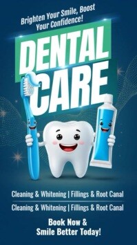 Modern & Minimal Dental Care Instagram Story template