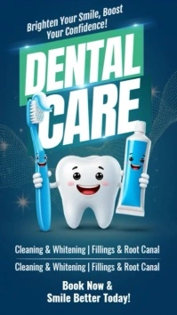 Modern & Minimal Dental Care Instagram Story template