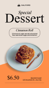 Weiß Dessert Special Historia de Instagram Template