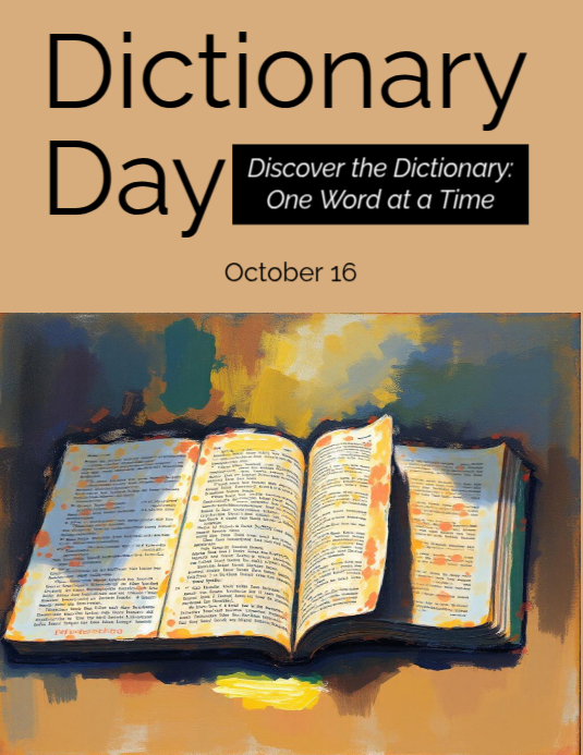Copy of Modern & Minimal Dictionary Day Flyer (us Letter) | PosterMyWall