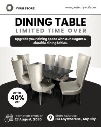 Modern & Minimal Dining Table Sale Instagram Portrait template