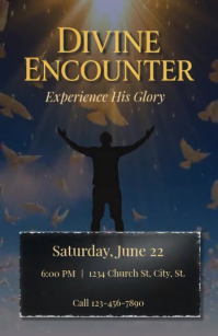 Modern & Minimal Divine Encounter Invitation Tabloid template
