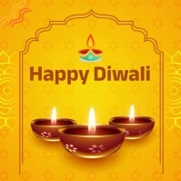 Modern & Minimal Diwali Instagram Post | Social Media Post Template