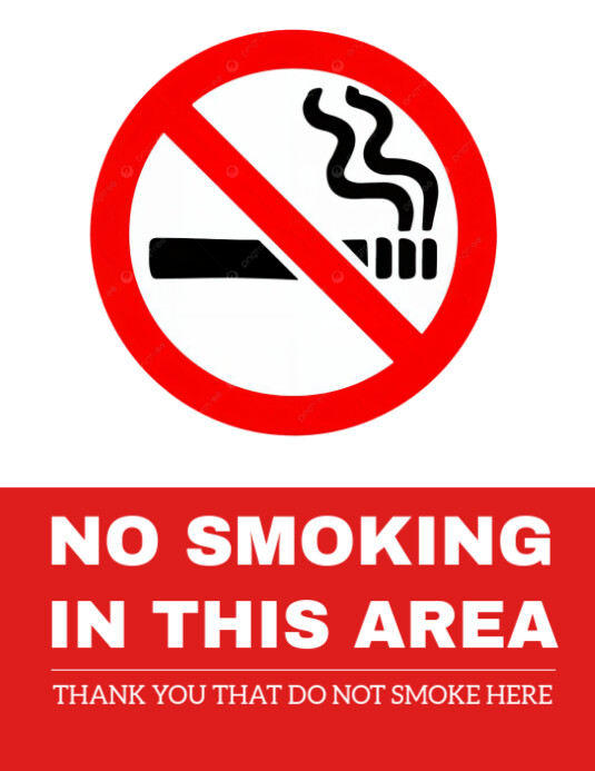 Copy of Modern & Minimal Do Not Smoke Flyer (us Letter) | PosterMyWall