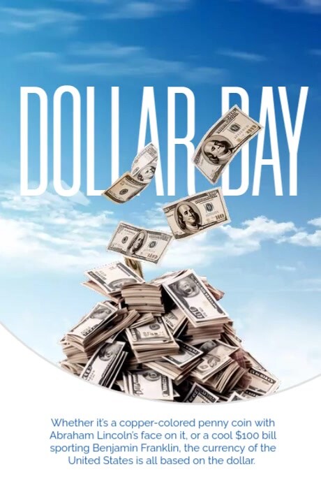 Modern & Minimal Dollar Day Poster template