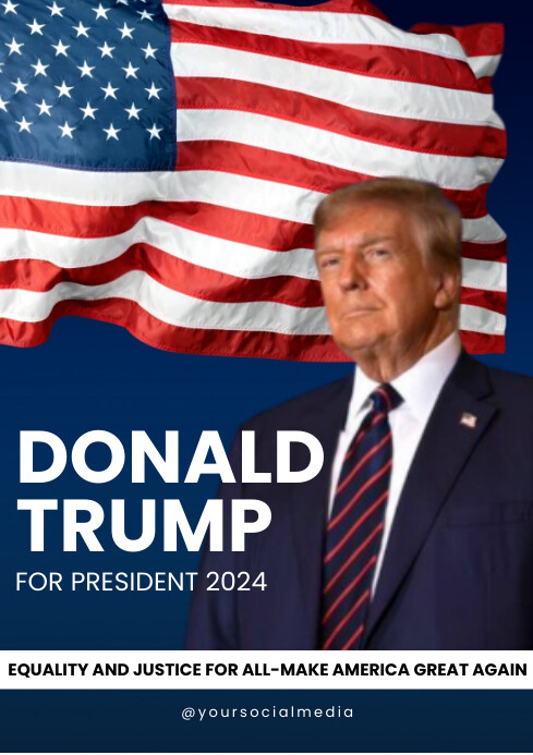 Modern Minimal Donald Trump For President F Template PosterMyWall modern-minimal-donald-trump-for-president-f-template-postermywall