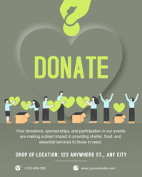 Modern & Minimal Donate For Poor  Instagram Portrait template