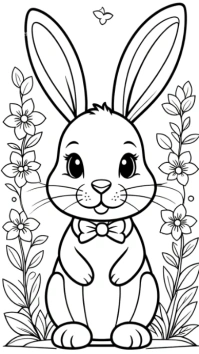 Modern & Minimal Easter Coloring Page Instagram Story template