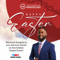 Modern & Minimal Easter Greeting Instagram Post template