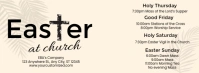 Modern & Minimal Easter Timetable Church Facebook Cover Photo template