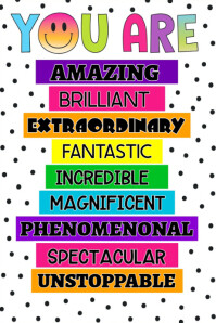 Modern & Minimal Editable Motivational Poster For Kids Classroom Decor Poster Plakat template