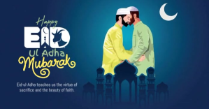 Modern & Minimal Eid Al Adha Cards Facebook Shared Image delt Facebook-billede template