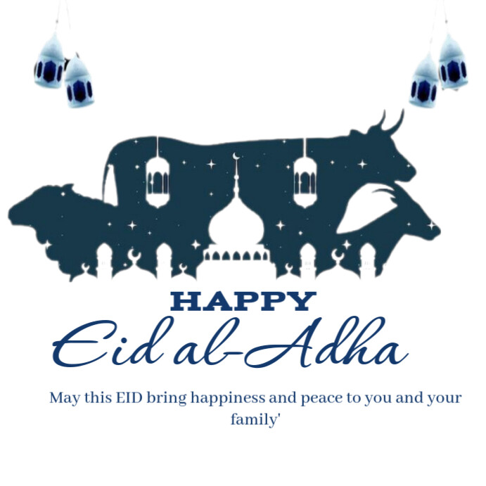 Modern & Minimal Eid Al Adha Square (1:1) template