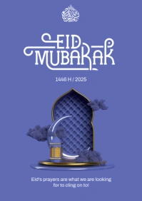 Modern & Minimal Eid Mubarak A4 template
