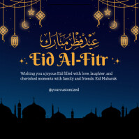 Purple Eid al-Fitr Celebration Instagram-opslag Template