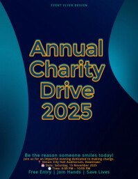 Modern & Minimal Elegant Charity Drive Fundraising  Flyer (us Letter) template