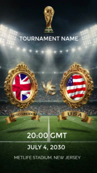 Modern & Minimal Elegant Soccer Match Design Instagram Story template