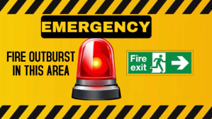 สีส้ม Modern & Minimal Emergency Warning Light Sign Youtube Thumbnail Miniatura do YouTube Template