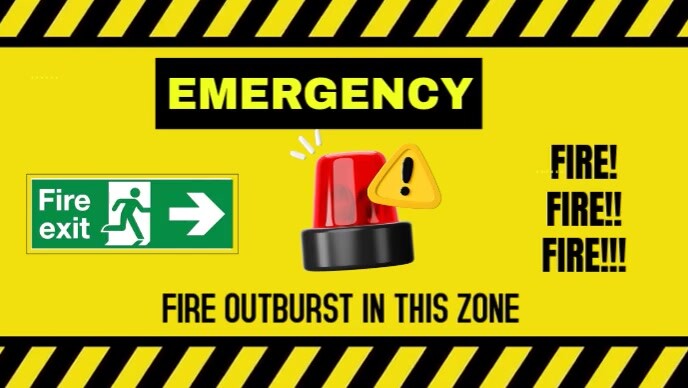 Modern & Minimal Emergency Warning Light Sign Youtube Thumbnail template