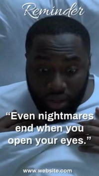 Modern & Minimal Emotional Nightmare Awareness Video Template” Digital Display (9:16)
