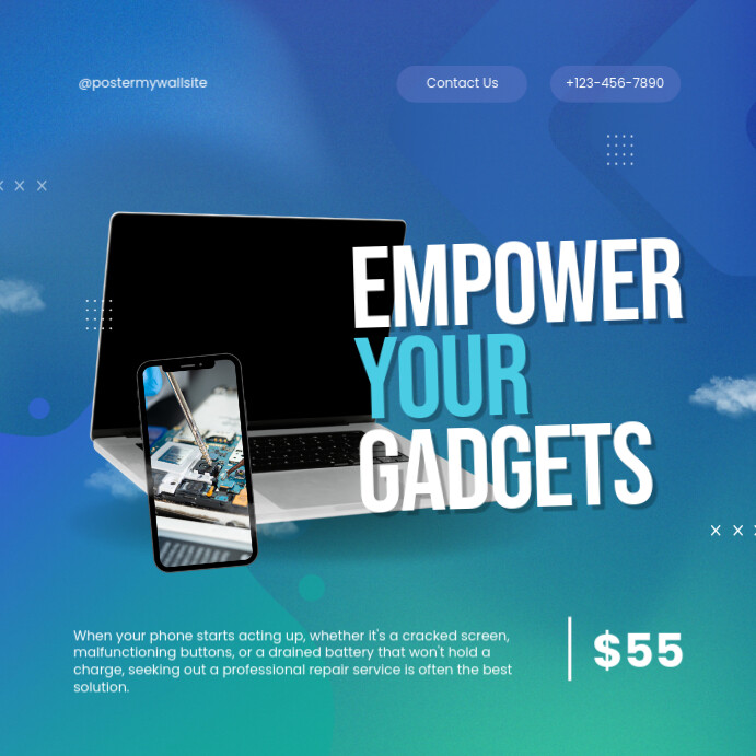 Modern & Minimal Empower Your Gadgets Instagram Post Instagram-Beitrag template
