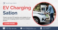 Modern & Minimal  Ev Charging Station Advertisement Template Facebook Shared Image