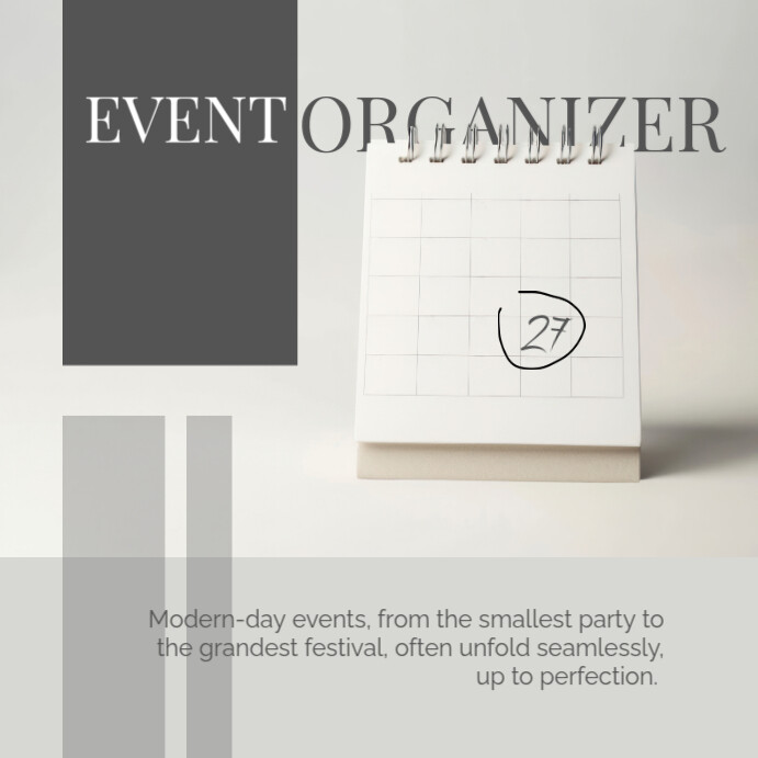Modern & Minimal Event Organizer Day Instagram Post template