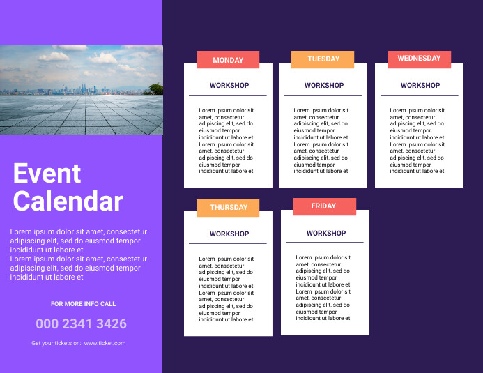 Modern & Minimal Event Schedule Flyer (us Let Template | PosterMyWall