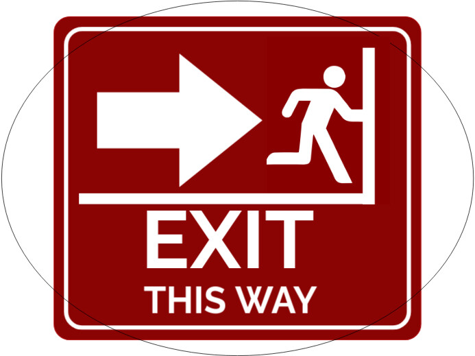 Modern & Minimal Exit This Way  Yard Sign template