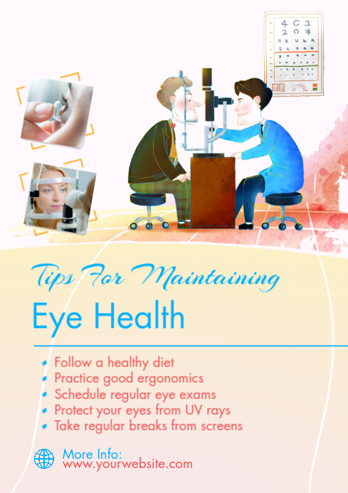 Modern & Minimal Eye Health A3 template