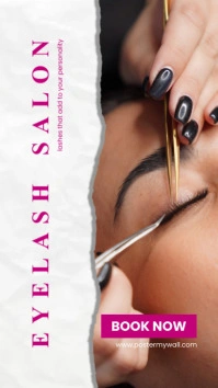 Modern & Minimal Eyelash Salon Instagram Stor template
