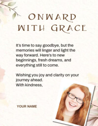 Modern & Minimal Farewell Wishes Card Template Design Flyer (us Letter)