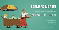 Modern & Minimal Farmers Market Ad Fleyr  Facebook Shared Image template