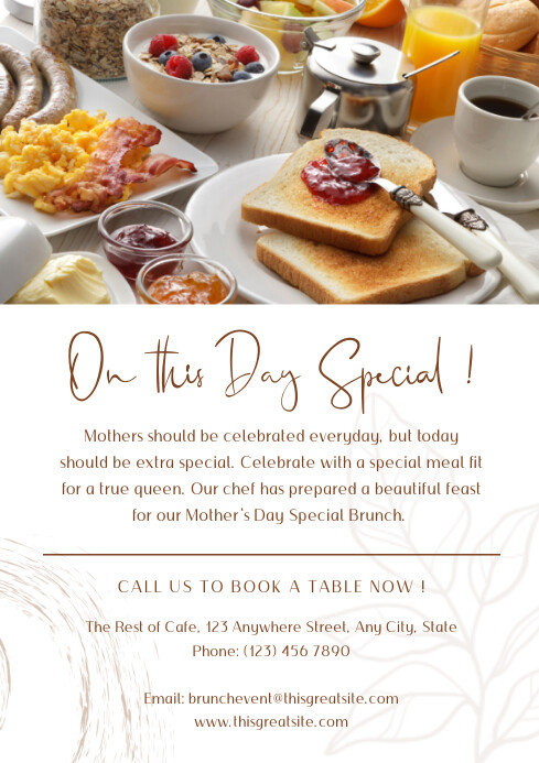 Modern & Minimal Fathers Day Special Event A4 template