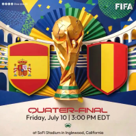 Modern & Minimal FIFA Quarter-Final Match Instagram Post Video Iphosti le-Instagram template