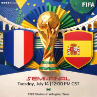 Modern & Minimal FIFA Semi-Final Match Instagram Post Video template