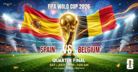 Modern & Minimal FIFA World Cup 2026 Quarter Final Facebook Ad template