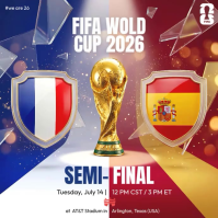 Modern & Minimal FIFA World Cup 2026 Semi-Final Instagram Post Video template