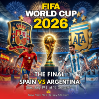 Modern & Minimal FIFA World Cup Final Instagram Post Iphosti le-Instagram template