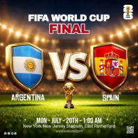Modern & Minimal FIFA World Cup Final Square Video Cuadrado (1:1) template