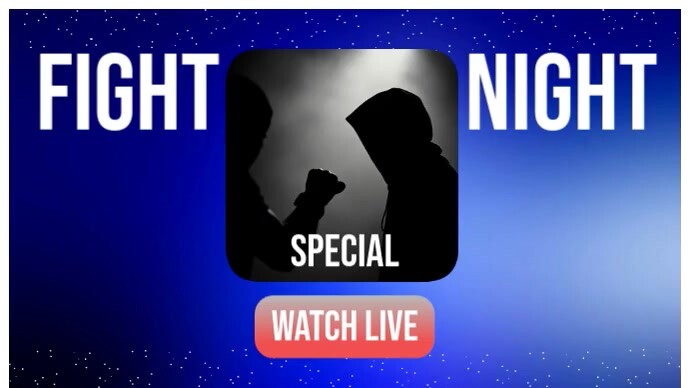 Modern & Minimal Fight Night Youtube Thumbnail Template | PosterMyWall