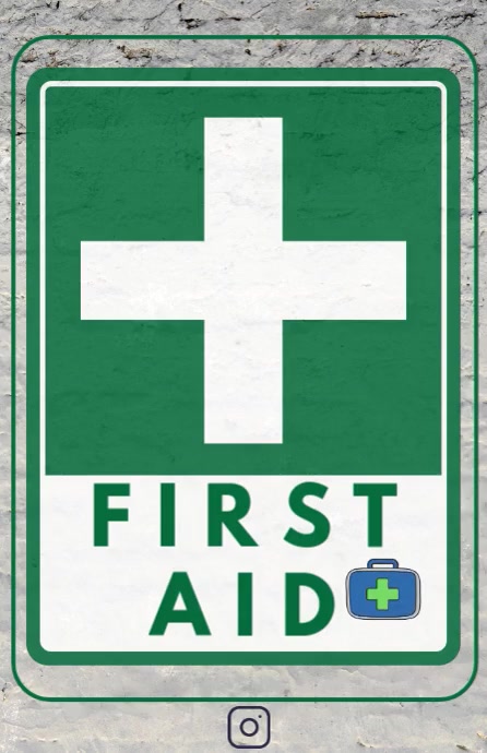 Modern & Minimal First Aid Kit Sign Tabloid Template | PosterMyWall